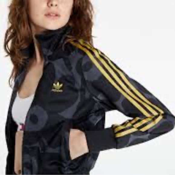 Marimekko Adidas Black and Yellow Primegreen Jacket-NEwwww ( removed tag) - Picture 2 of 6
